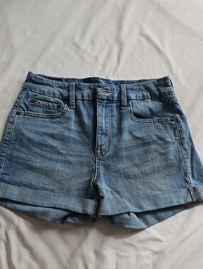 Aeropostale Light Blue Cuffed Denim Shorts